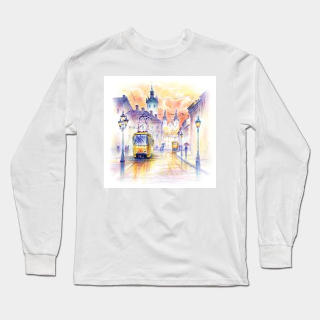 Old town of Lviv, Ukraine Long Sleeve T-Shirt by kavalenkava